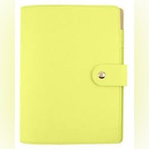 Stoney Clover Lane Textured Notebook in vegan leather - Lime